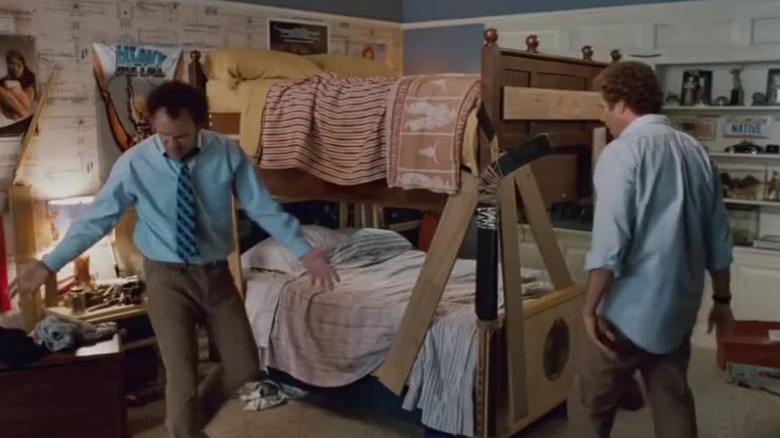 Dale and Brennan near bunk beds