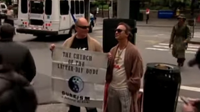 Dudeism church members on street