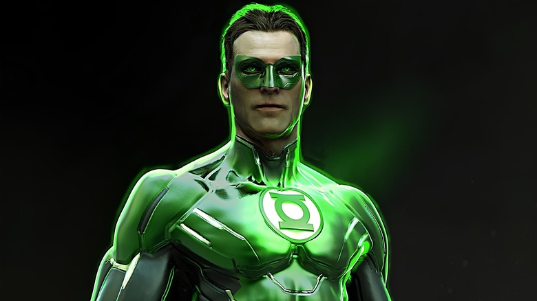 Green Lantern looks on
