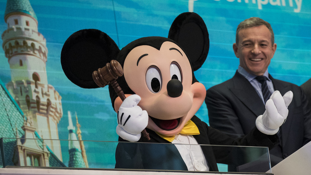 Mickey Mouse and Bob Iger at NYSE