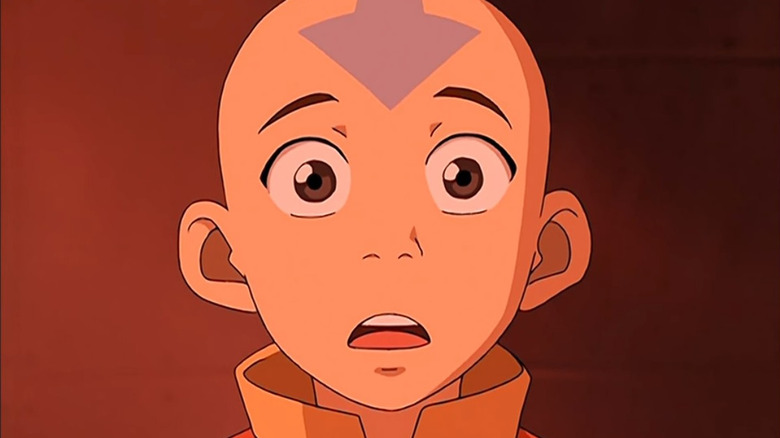 Aang looking shocked