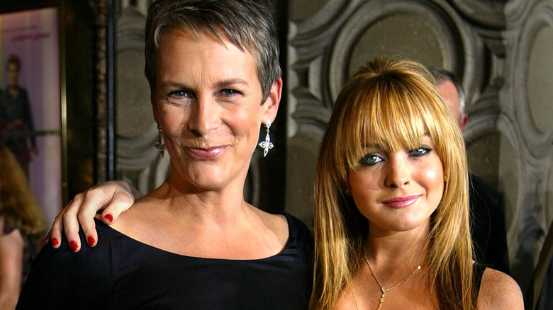 Jamie Lee Curtis and Lindsay Lohan smiling
