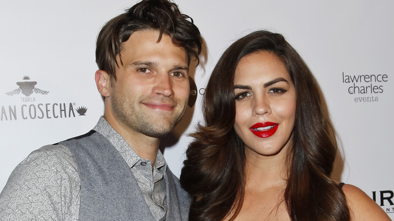 Tom Schwartz and Katie Maloney smiling at event