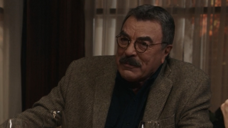Tom Selleck smiling at a Reagan family dinner