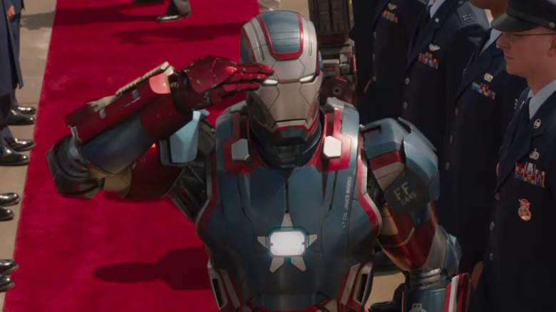 Iron Patriot saluting
