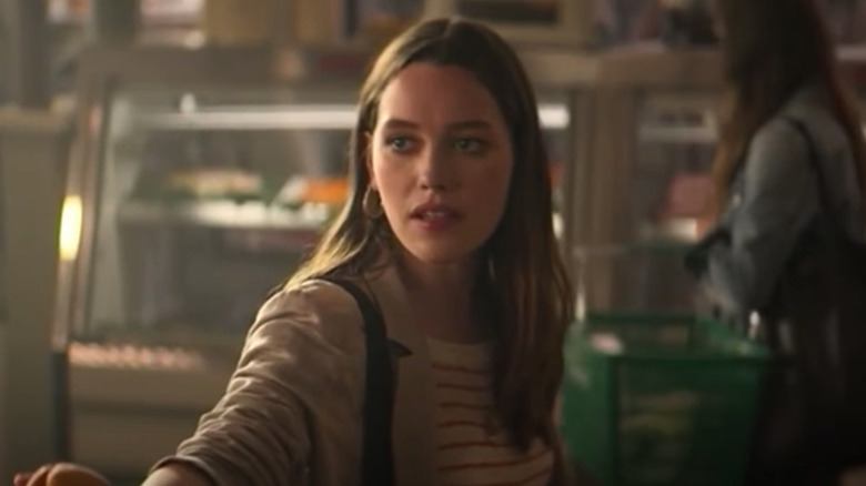 Pedretti holds a peach