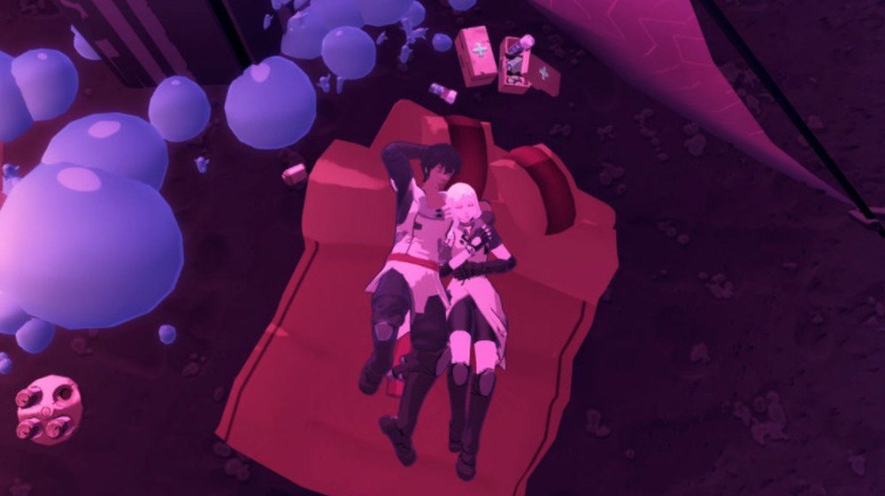 Yu and Kay snuggle