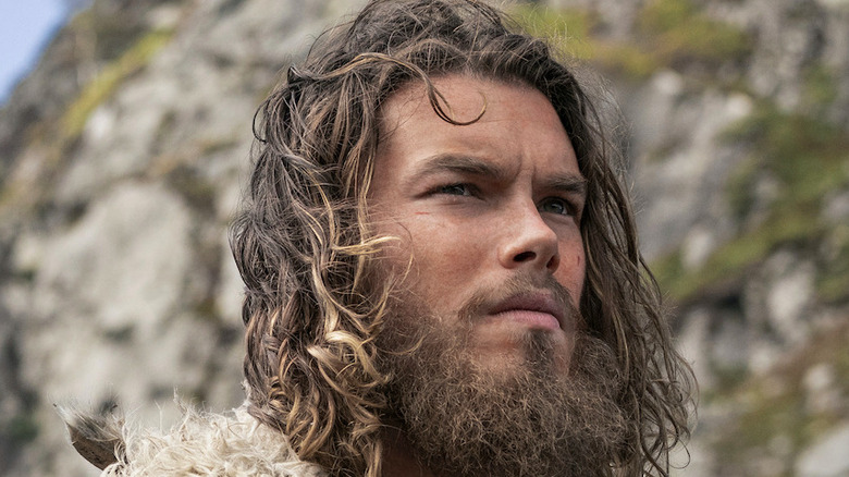 Sam Corlett as a brooding Leif in Vikings: Valhalla