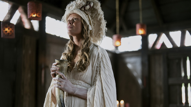 Freydis in white in Vikings: Valhalla