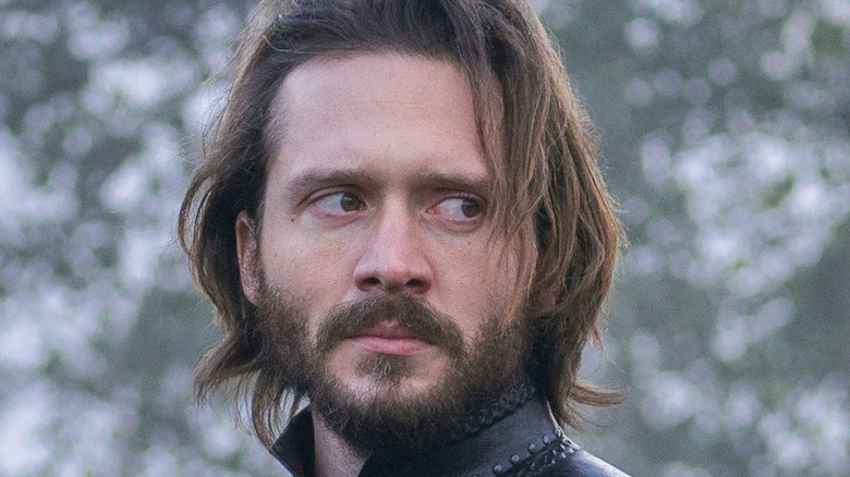 David Oakes looking serious as Earl Godwin in Vikings: Valhalla