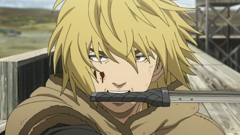 Thorfinn knife between teeth