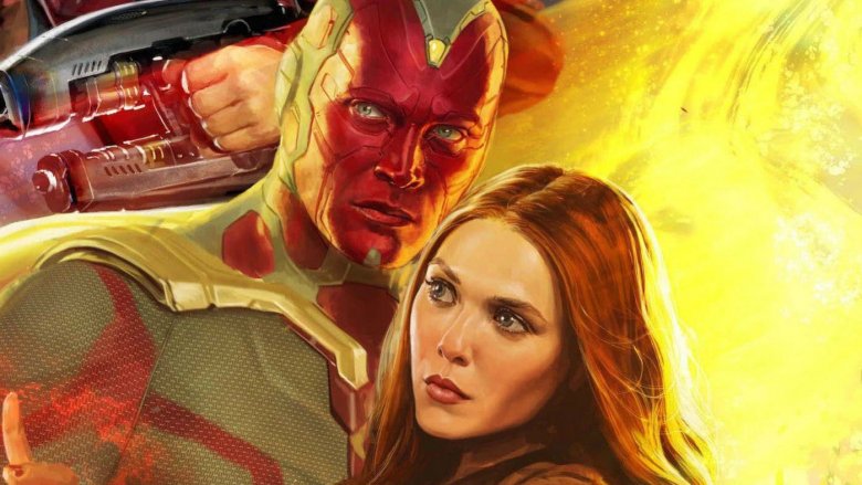 Vision and Scarlet Witch Avengers Infinity War San Diego Comic-Con banner