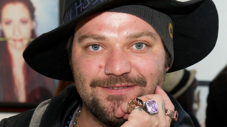 Bam Margera resting head on hand