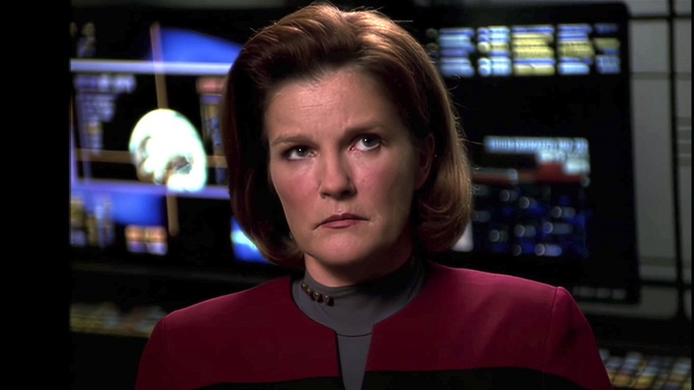 Capt. Janeway wearing Starfleet uniform