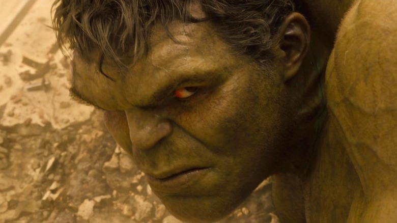Hulk looking menacing in Avengers: Age of Ultron