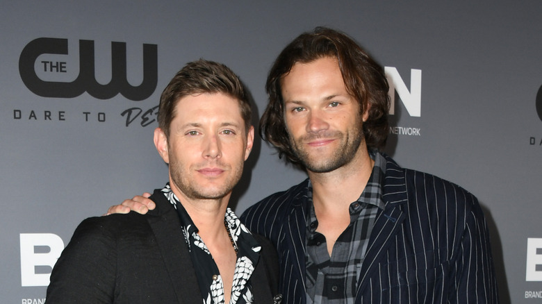 Jensen Ackles and Jared Padalecki smile
