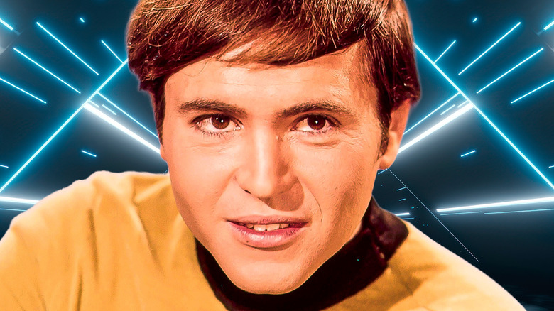 Chekov giving a small smile in Star Trek: The Original Series (1966)