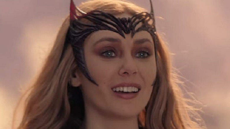 Elizabeth Olsen acting in Doctor Strange in the Multiverse of Madness