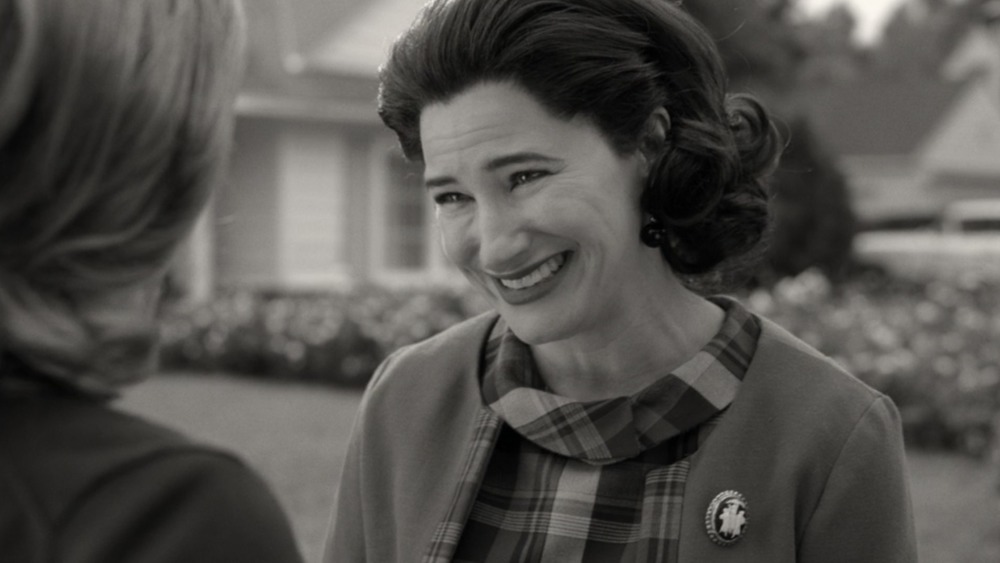 Agnes grinning at Wanda