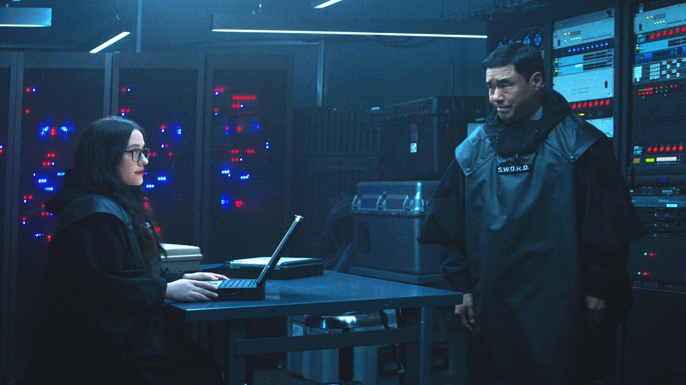 Kat Dennings and Randall Park in WandaVision
