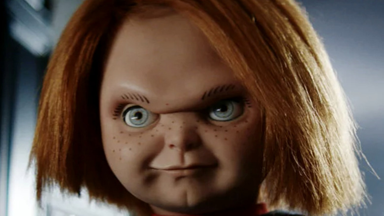 Chucky doll menacing stare
