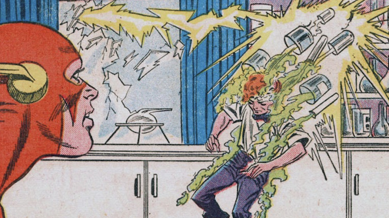   The Flash mira Wally West cobert de productes químics