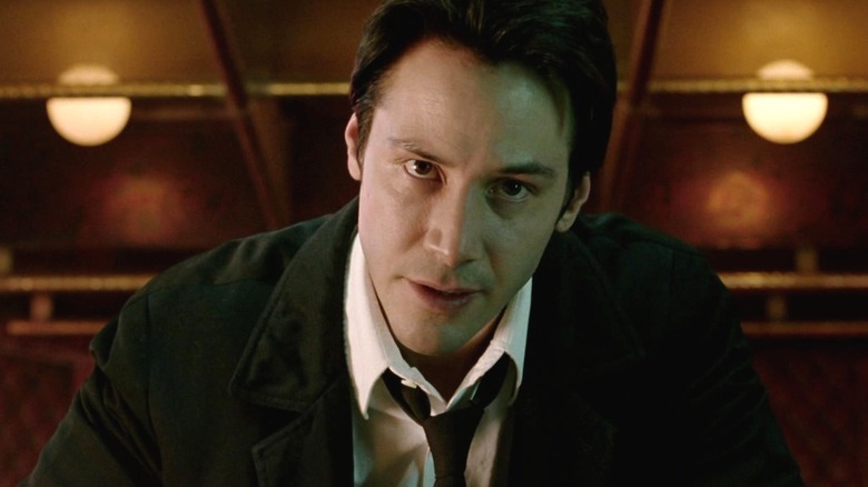 Keanu Reeves looking intense in Constantine 