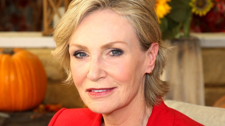 Jane Lynch pumpkin smiling