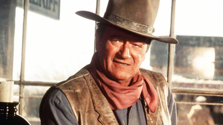 John Chisum sits at the window in Chisum (1970)