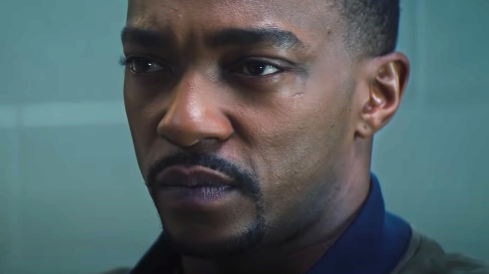 Falcon and Winter Soldier Anthony Mackie staring contest