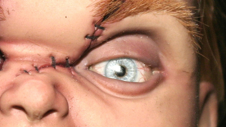 Chucky with stitches over his eye