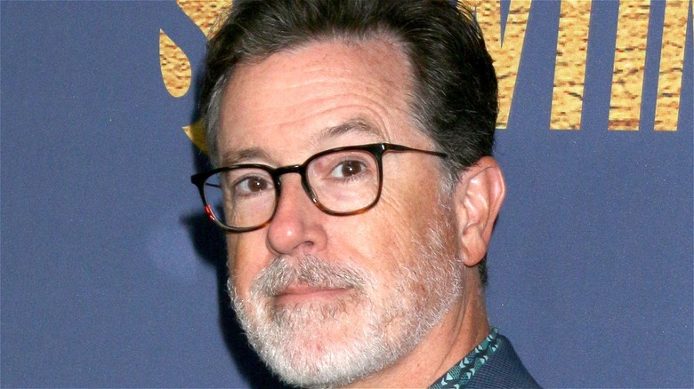 Stephen Colbert glasses grey beard