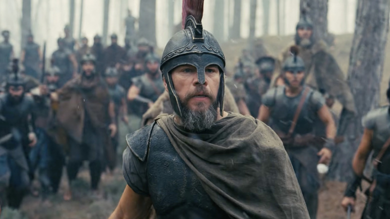 Odysseus with his men in a forest in The Odyssey
