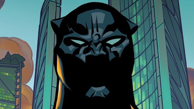 Black Panther's masked face