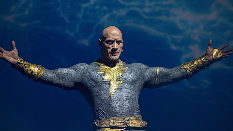 Dwayne Johnson promoting Black Adam