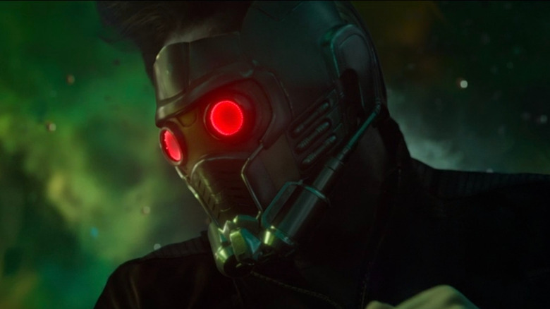 Star-Lord in space wearing helmet