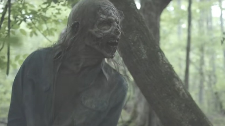 Walker with mouth open