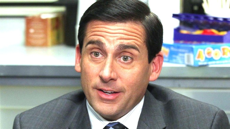 Michael Scott smirking