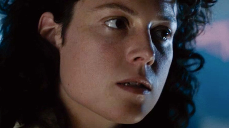 Ellen Ripley looking worried