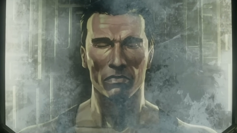 Arnold Schwarzenegger's Dutch Schaefer sleeping in Predator: Killer of Killers