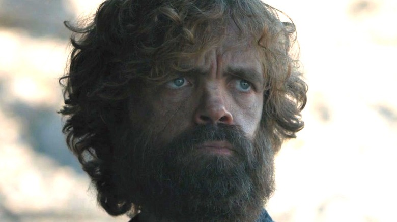 Tyrion scowling on Game of Thrones