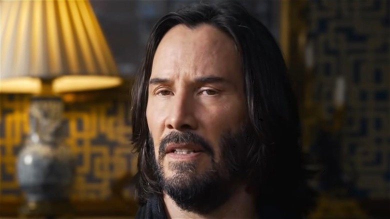 Keanu Reeves skeptical expression