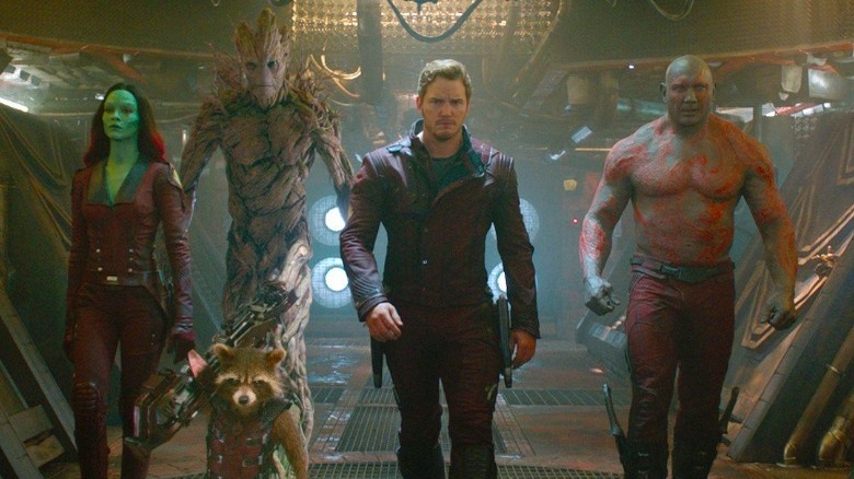 The Guardians of the Galaxy walking together