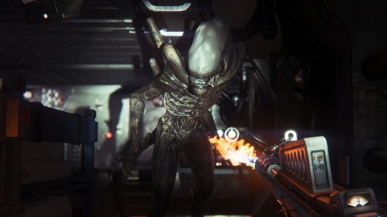 Shooting a Xenomorph in "Alien: Isolation" (2014)