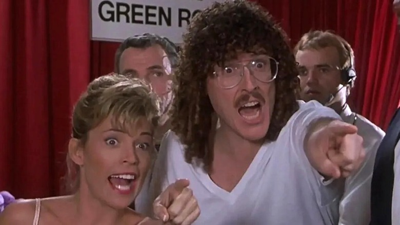 Vanna White and Weird Al point out the thieves in "Naked Gun 33 1/3: The Final Insult"