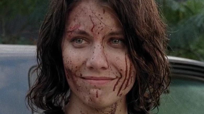 Maggie Rhee bloodstained smile