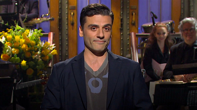 Oscar Isaac gives odd smile