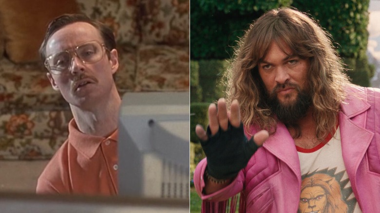 Kip on the computer (left); Garrett raises his hand (right)