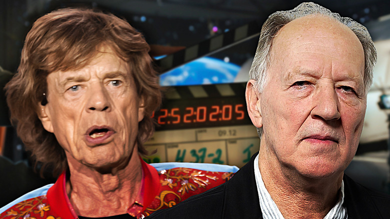 Mick Jagger Werner Harzog bemused