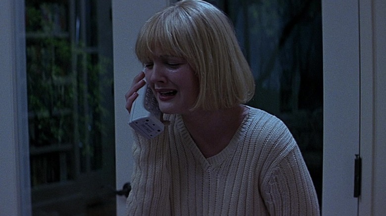 Drew Barrymore screaming